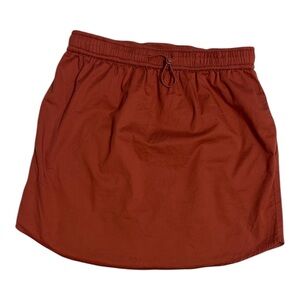 Sundry for Evereve Rust Cotton Mini Skirt | Size 2 | Elastic Waist Casual Skirt